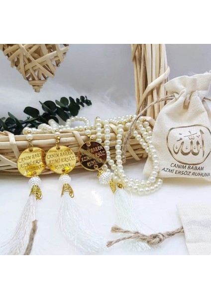 30 Adet Incili Tesbih ve Baskılı Kese Kombin Mevlüt Lik fiyatları