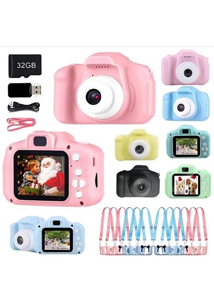 Çocuk Fotoğraf Makinesi Mini Fotoğraf Makinesi Çocuk Fotoğraf Makinesi 1080P Hd Selfie Kamera