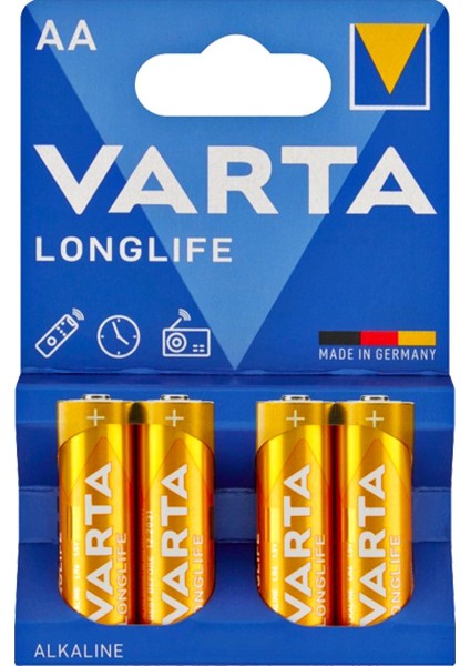 Varta Longlıfe Power Alkalin Aa Kalem Pil 4'lü Paket