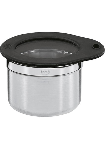 Silikon ve Cam Kapaklı Saklama Kabı Paslanmaz Çelik 0,3 Lt