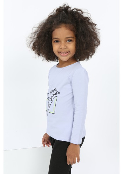 Toontoy Kız Bebek Çiçekli Yazı Nakışlı Tişört modelleri