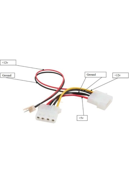 3 Pin Molex Kablo 3 Pin Fan Power Kablosu 3 Pin Fan Güç Kablosu Molex 3 Pin Kablo