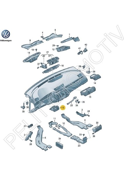 Passat B6 Sol Ön Havalandırma Izgarası 3C1819701F (2006-2011)