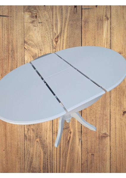 Baba Ihlamur Ağacı Ayak Açılır Masa 120 cm Ahşap Mdf Parlak Beyaz Lake Ahşap Kutuda Sevk El Yapım indirimleri