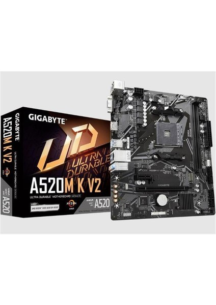 Gıgabyte A520M K V2 Ddr4 5100MHZ 1xhdmı 1xm.2 4xusb 3.2 Matx Am4