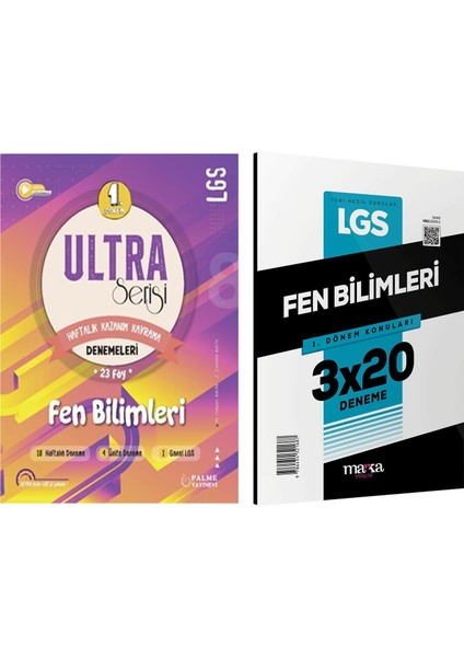 8. Sınıf LGS Fen Bi'limleri 1. Dönem Ultra ve Marka Deneme Seti 2 Kitap