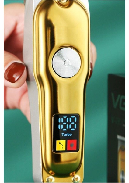 LED Göstergeli T Bıçak Metal Saç Sakal Ense Vücut Tıraş Makinesi USB Girişli