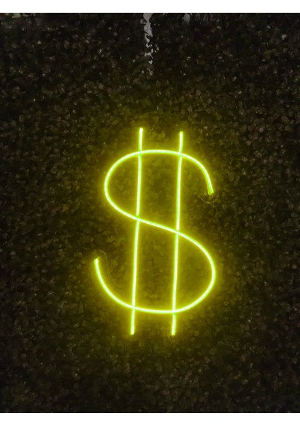 Dolarlogo Neon LED Tabela Duvar Dekoru