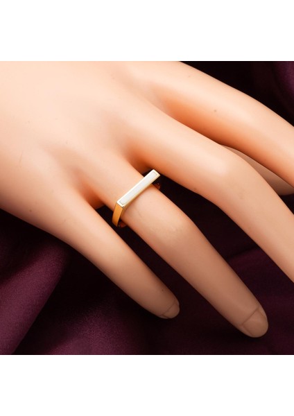 14 Ayar Mineli Tasarım Altın Yüzük