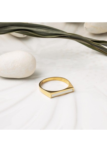 14 Ayar Mineli Tasarım Altın Yüzük modelleri