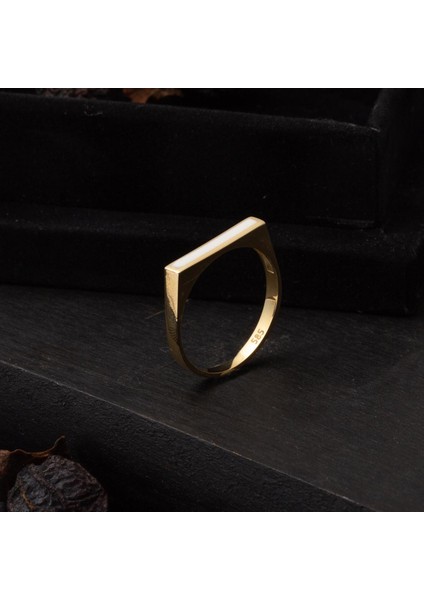 14 Ayar Mineli Tasarım Altın Yüzük fırsatları