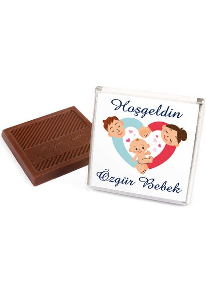 Dökme Madlen Erkek Bebek Çikolatası 30 Adet(Tül Süslemeli)