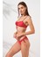 Blake Büzgülü Önden Bağlamalı Bikini Kırmızı 231226 3