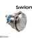 Swıon 22 mm Işıksız Metal Buton Yaylı IP65 Düz 1