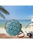 Crossbody Çanta Kadınlar Lady Yuvarlak Bambu Yaz Dokuma Plaj Omuz Çantası Mavi (Yurt Dışından) 5