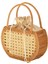 El Dokuma Rattan Çanta Gündelik Tote Tatil Plaj Çantası Hasır Sepetler Yarım Daire (Yurt Dışından) 1