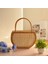 El Dokuma Rattan Çanta Gündelik Tote Tatil Plaj Çantası Hasır Sepetler Yarım Daire (Yurt Dışından) 3