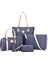 6 Adet Çanta Seti Üst Kolu Tote Crossbody Çanta Omuz Çantaları Bayan Koyu Mavi Için Set (Yurt Dışından) 2