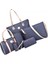 6 Adet Çanta Seti Üst Kolu Tote Crossbody Çanta Omuz Çantaları Bayan Koyu Mavi Için Set (Yurt Dışından) 4