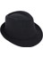 Yapılandırılmış Gangster Trilby Kumaşlı Klasik Manhattan Şapkası -, 58CM Siyah (Yurt Dışından) 1