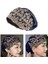 Şık Kadınlar Dantel Beanie Kapalı Açık Jacquard Şapkası Kafası Başlık Eğimli Koyu Mavi (Yurt Dışından) 4