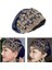 Şık Kadınlar Dantel Beanie Kapalı Açık Jacquard Şapkası Kafası Başlık Eğimli Koyu Mavi (Yurt Dışından) 5