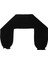 Kadın Şifon Uzun Kollu Shrug Cape Battaniye Wrap Panço Şal Siyah Tops (Yurt Dışından) 3