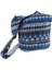 Bohemian Hippi Crossbody Çanta Hobo Sling Çanta El Yapımı Haberci Omuz Çantası Mavi (Yurt Dışından) 2