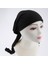 Kadın Yumuşak Beanie Hat Kanser Saç Deskesi Ön Bağlı Türban Eşarp Kara Siyah (Yurt Dışından) 4