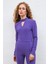 Sırt Detaylı Bodysuit Bluz - Mor 1