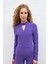 Sırt Detaylı Bodysuit Bluz - Mor 3