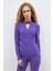 Sırt Detaylı Bodysuit Bluz - Mor 5