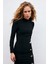 Düğme Detaylı Crop Bluz - Siyah 2