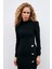 Düğme Detaylı Crop Bluz - Siyah 3