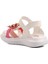 Şng 8010-P Beyaz-Fuşya-Pembe Kız Çocuk Sandalet 4