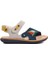 Ayakmod Şng 1540-F Lacivert Nubuk-Sarı-Krem Erkek Çocuk Sandalet 1