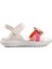 Şng 8010-F Beyaz-Fuşya-Pembe Kız Çocuk Sandalet 1