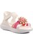 Şng 8010-F Beyaz-Fuşya-Pembe Kız Çocuk Sandalet 2