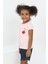 Toontoy Kız Bebek Göğsü Nota Nakışlı Yazı Baskılı Tişört 3