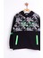 Kız Çocuk Mevsimlik Pamuklu Kazayağı Desenli, Kapüşonlu Sweatshirt 4