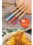 Tilbe Home 20 Çift Bambu Chopstick Desenli Yıkanabilir Kore Çin Yemek Çubuğu El Yapımı Doğal Ahşap Sushi Çubuk 5