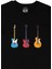 Rock Gitar Tasarımlı Siyah Tişört 2