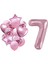 Pembe 7 Yaş Folyo Balon Set 1