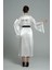 Beyaz Uzun Saten Yarasa Kol Bride Kimono, Bride Sabahlık 3