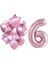 Pembe 6 Yaş Folyo Balon Set 1