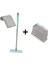 Akalın Zambak Uyumlu Tablet Mop Yedek Set 105 cm Metal Sopa + 4 Adet Yedek Tablet Mop 1