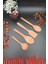 MRS Store Mrsstore Doğal Ahşap 4 Parça Kepçe Kaşık Spatula Servis Seti Ahşap 4 Lü Set 1