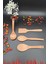 MRS Store Mrsstore Doğal Ahşap 4 Parça Kepçe Kaşık Spatula Servis Seti Ahşap 4 Lü Set 4