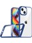 Apple iPhone 14 Kılıf Case, Kamera Lens Korumalı Elektroplatin Kaplama Sert Pc Koruyucu Colourful Platinum Serisi 1