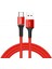 Halo, 3.0 A Usb-A & Usb-C Şarj & Data Aktarım Kablosu, 1 Metre, Kırmızı 1